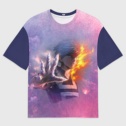 Футболка оверсайз мужская Шото Тодороки, цвет: 3D-принт