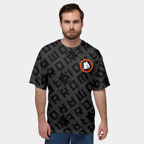 Мужская футболка оверсайз AS Roma Top 202122 / 3D-принт – фото 3