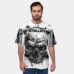 Футболка оверсайз мужская Metallica, цвет: 3D-принт — фото 2