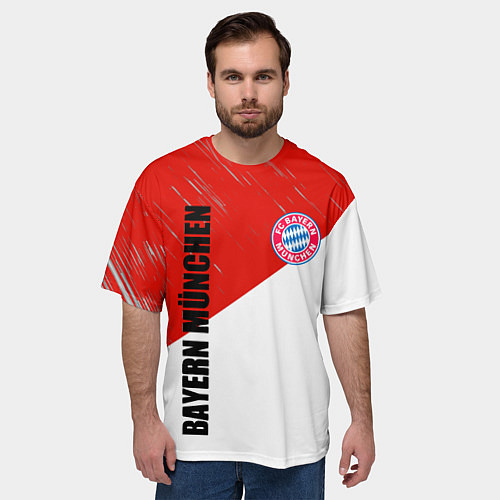 Мужская футболка оверсайз Бавария / 3D-принт – фото 3