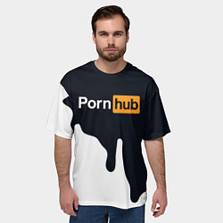 Футболка оверсайз мужская Pornhub, цвет: 3D-принт — фото 2