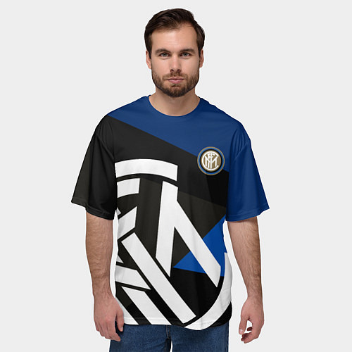 Мужская футболка оверсайз INTER EXLUSIVE / 3D-принт – фото 3
