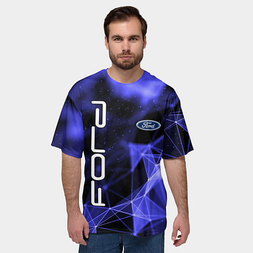 Мужская футболка оверсайз FORD / 3D-принт – фото 3