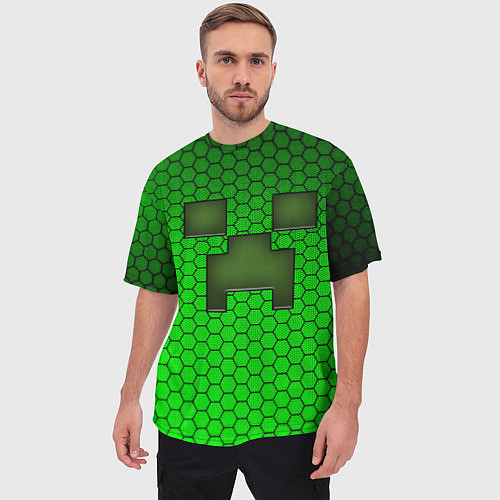 Мужская футболка оверсайз Крипер из игры Minecraft / 3D-принт – фото 3