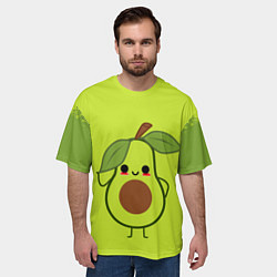 Футболка оверсайз мужская Авокадо, цвет: 3D-принт — фото 2