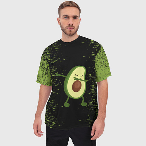 Мужская футболка оверсайз Авокадо / 3D-принт – фото 3