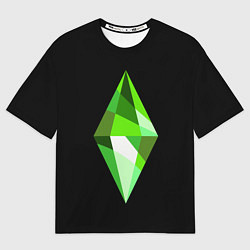Футболка оверсайз мужская The Sims Plumbob, цвет: 3D-принт