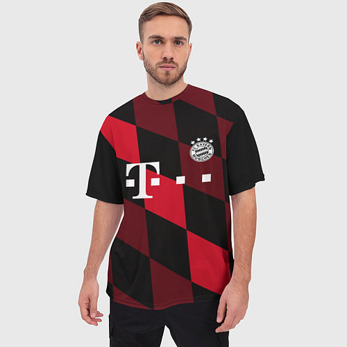 Мужская футболка оверсайз ФК Бавария Мюнхен / 3D-принт – фото 3