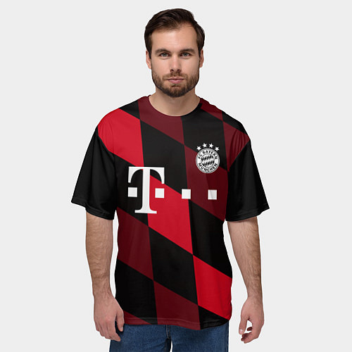 Мужская футболка оверсайз ФК Бавария Мюнхен / 3D-принт – фото 3