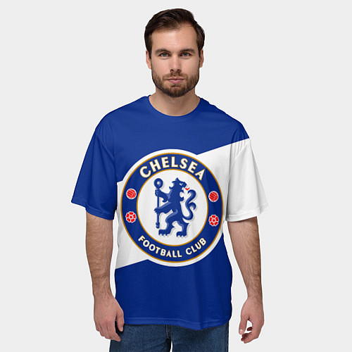 Мужская футболка оверсайз Chelsea SPORT / 3D-принт – фото 3
