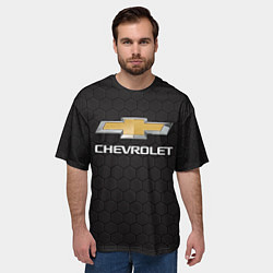Футболка оверсайз мужская CHEVROLET, цвет: 3D-принт — фото 2