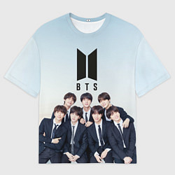 Футболка оверсайз мужская BTS, цвет: 3D-принт