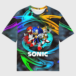 Футболка оверсайз мужская SONIC TRIO, цвет: 3D-принт