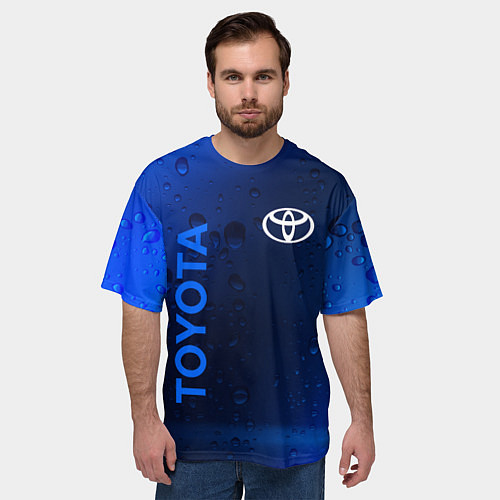 Мужская футболка оверсайз TOYOTA ТОЙОТА / 3D-принт – фото 3