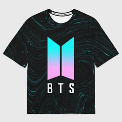 Футболка оверсайз мужская BTS БТС, цвет: 3D-принт