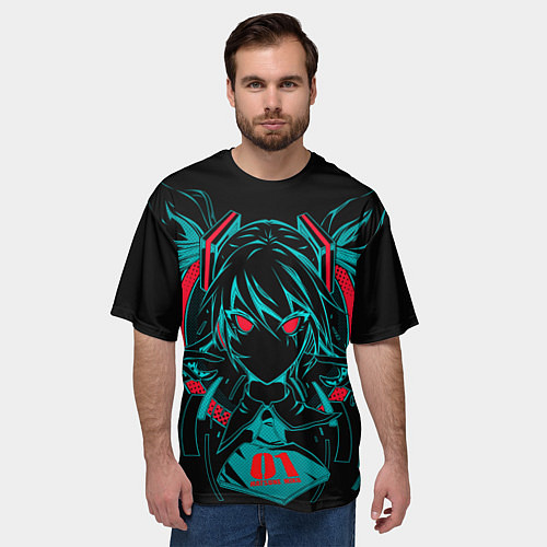 Мужская футболка оверсайз АНИМЕ GO / 3D-принт – фото 3