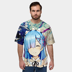 Футболка оверсайз мужская Re: Zero Жизнь с нуля, цвет: 3D-принт — фото 2