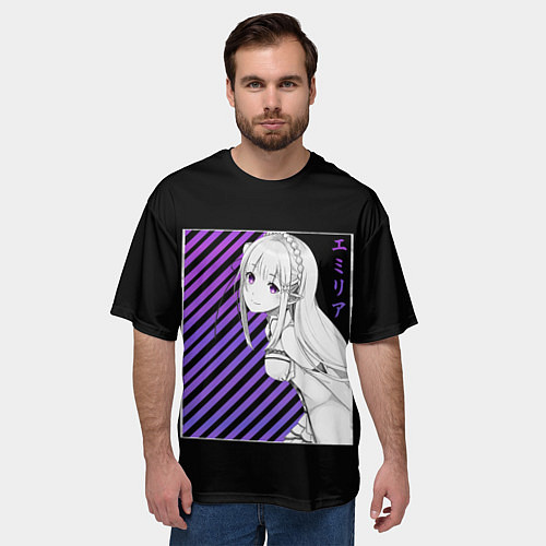 Мужская футболка оверсайз Re:Zero / 3D-принт – фото 3