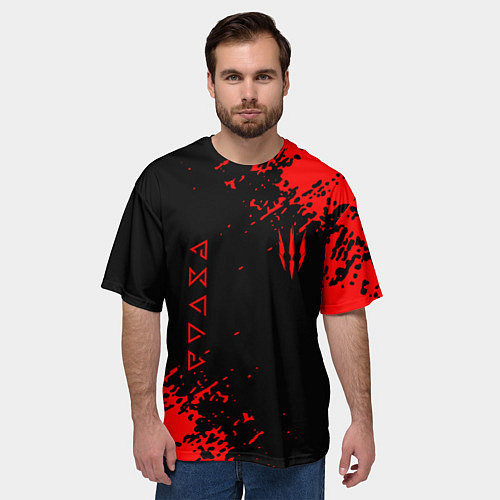Мужская футболка оверсайз The Witcher / 3D-принт – фото 3