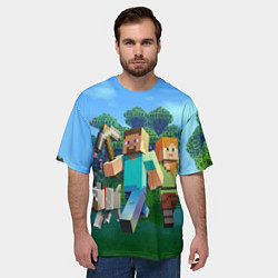 Футболка оверсайз мужская Minecraft, цвет: 3D-принт — фото 2