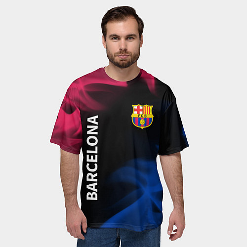 Мужская футболка оверсайз BARCELONA БАРСЕЛОНА / 3D-принт – фото 3