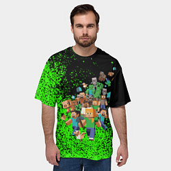 Футболка оверсайз мужская Minecraft, цвет: 3D-принт — фото 2