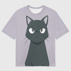 Футболка оверсайз мужская Чёрный кот, цвет: 3D-принт