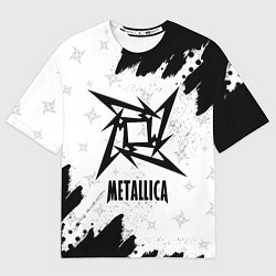 Футболка оверсайз мужская METALLICA МЕТАЛЛИКА, цвет: 3D-принт