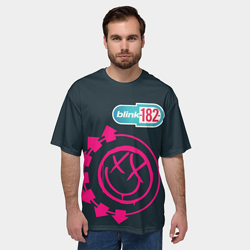 Мужская футболка оверсайз Blink 182 / 3D-принт – фото 3
