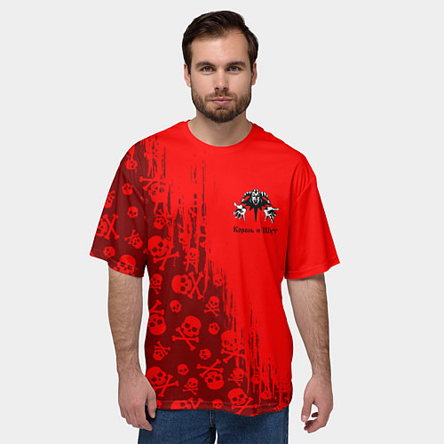 Мужская футболка оверсайз КОРОЛЬ И ШУТ / 3D-принт – фото 3