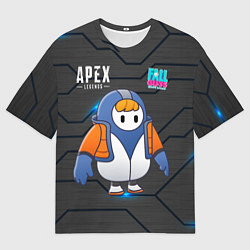 Футболка оверсайз мужская Fall guys apex legends, цвет: 3D-принт
