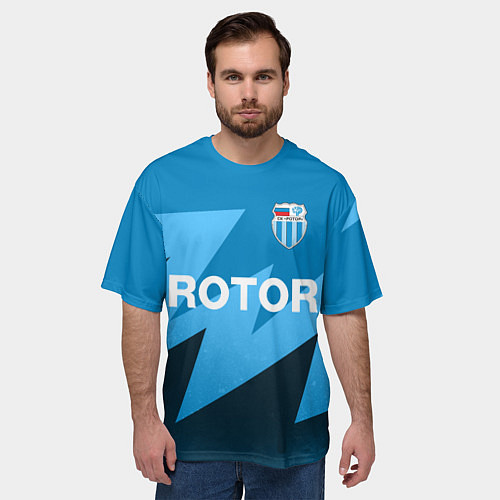 Мужская футболка оверсайз РОТОР Волгоград / 3D-принт – фото 3