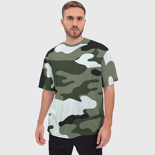 Мужская футболка оверсайз Camouflage 2 / 3D-принт – фото 3