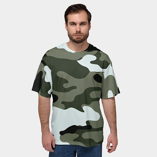 Мужская футболка оверсайз Camouflage 2 / 3D-принт – фото 3