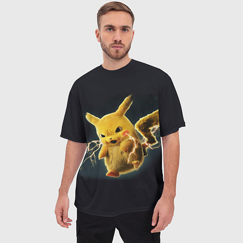 Мужская футболка оверсайз Pikachu Pika Pika / 3D-принт – фото 3