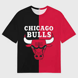 Футболка оверсайз мужская Чикаго Буллз, цвет: 3D-принт