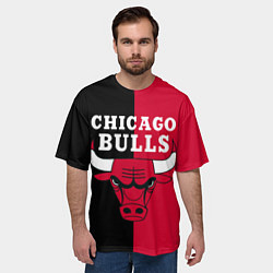 Футболка оверсайз мужская Чикаго Буллз, цвет: 3D-принт — фото 2