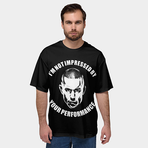 Мужская футболка оверсайз Жорж Сен-Пьер / 3D-принт – фото 3