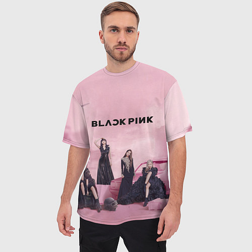 Мужская футболка оверсайз BLACKPINK x PUBG / 3D-принт – фото 3