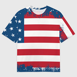 Футболка оверсайз мужская Америка, цвет: 3D-принт