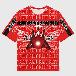 Футболка оверсайз мужская Evangelion Eva 01 You can not, цвет: 3D-принт