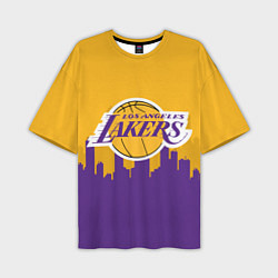 Футболка оверсайз мужская LOS ANGELES LAKERS, цвет: 3D-принт