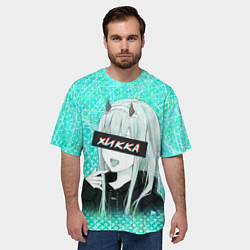 Футболка оверсайз мужская Zero Two Хикка, цвет: 3D-принт — фото 2
