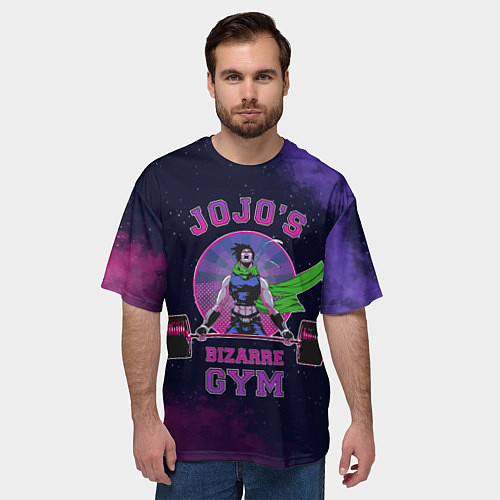 Мужская футболка оверсайз JoJo’s Bizarre Adventure Gym / 3D-принт – фото 3
