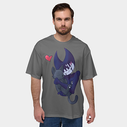 Мужская футболка оверсайз Bendy And The Ink Machine / 3D-принт – фото 3