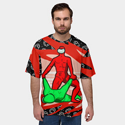 Футболка оверсайз мужская MASTER AMONG US, цвет: 3D-принт — фото 2