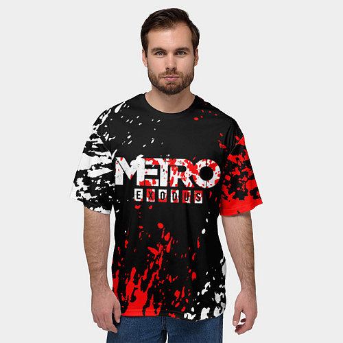 Мужская футболка оверсайз METRO EXODUS / 3D-принт – фото 3
