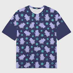 Футболка оверсайз мужская Белые медведи, цвет: 3D-принт
