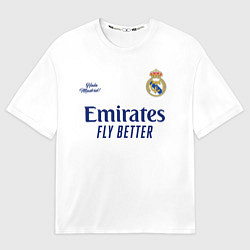 Футболка оверсайз мужская REAL MADRID, домашняя 2021, цвет: 3D-принт