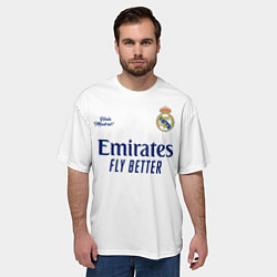 Футболка оверсайз мужская REAL MADRID, домашняя 2021, цвет: 3D-принт — фото 2